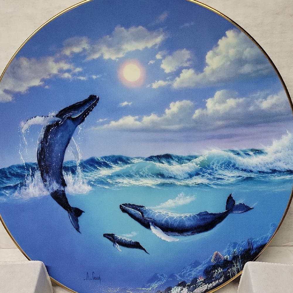 Blue Ocean Whale Wall Art